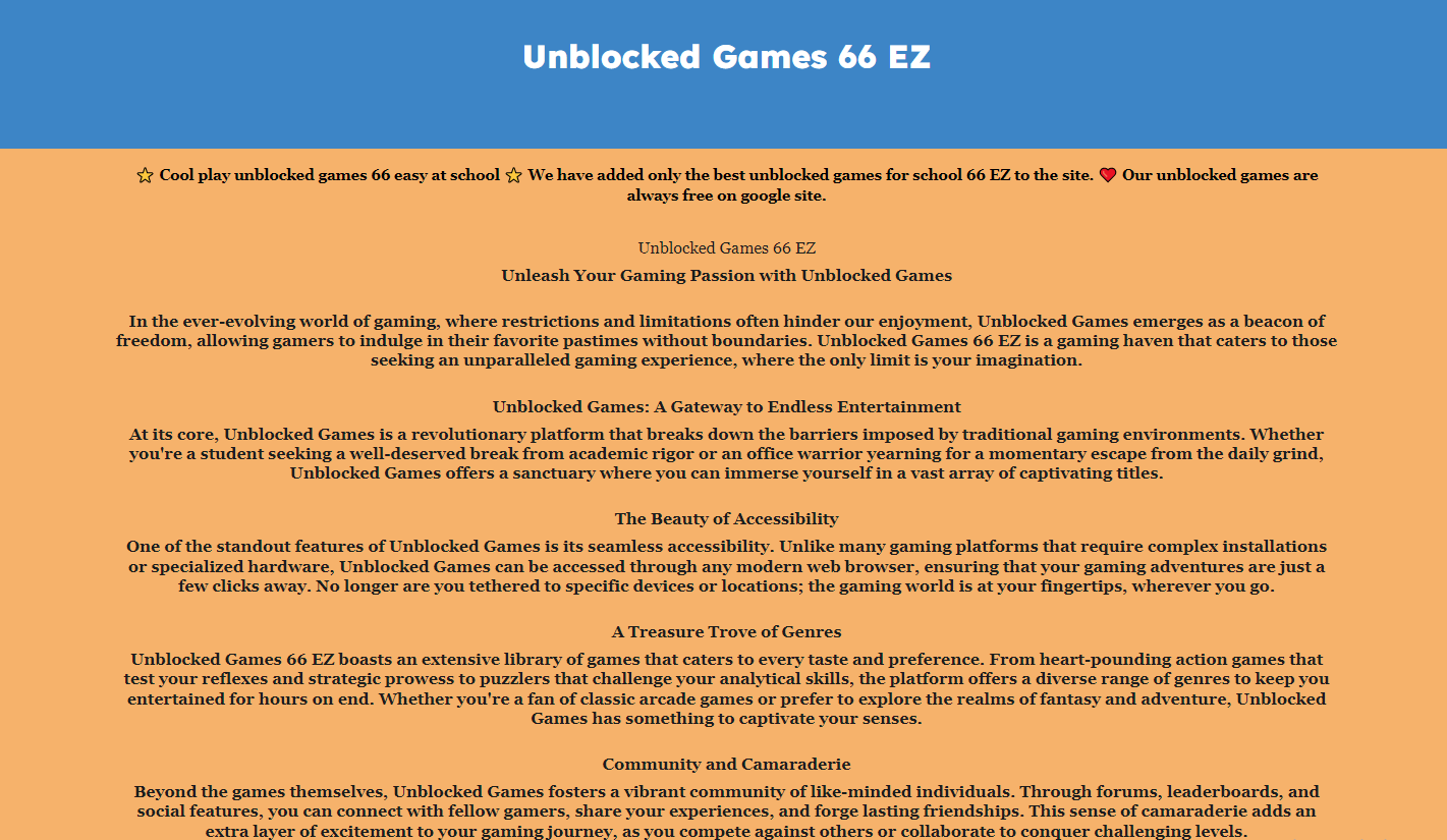 Unblocked Games